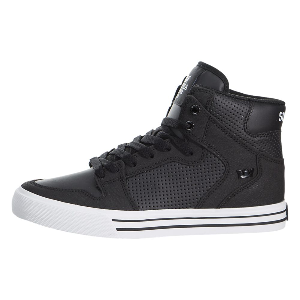 Baskets Montantes Supra Vaider Noir Black/White Femme | WNX-49558134